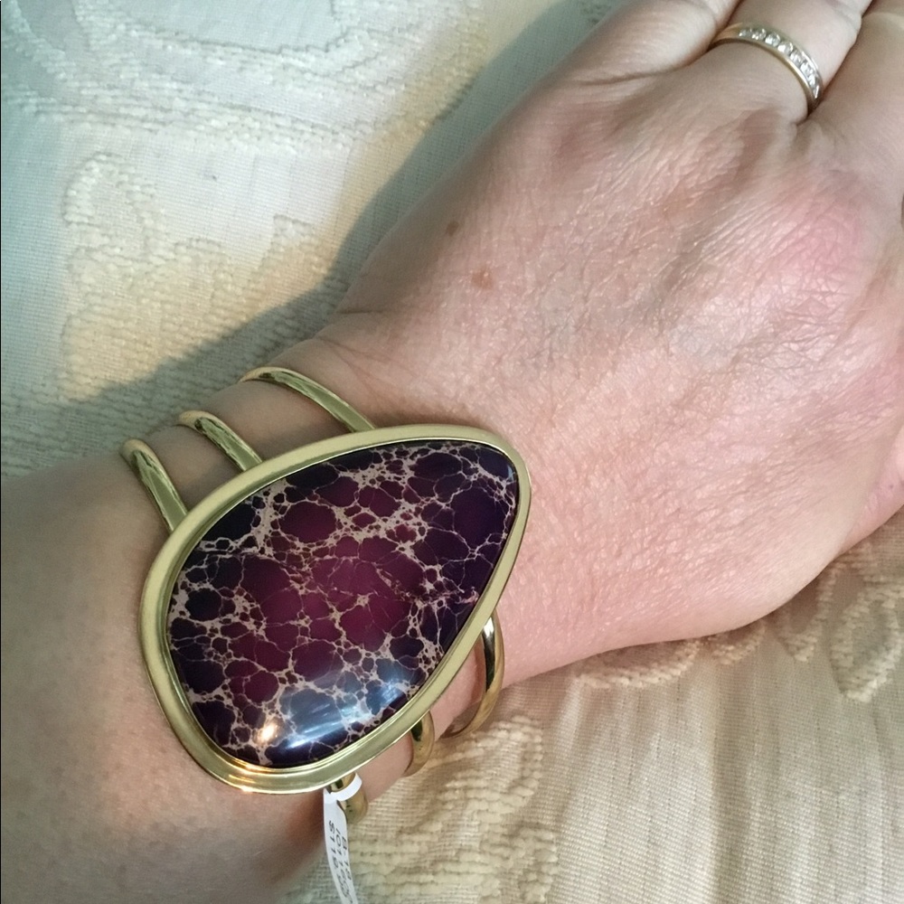 Purple Jasper Cuff by Charles Albert